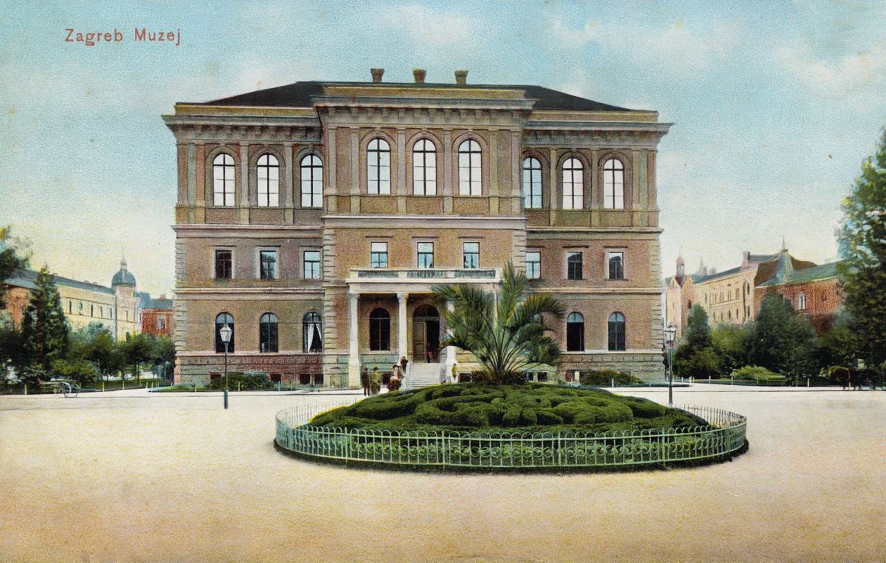 Palača JAZU (danas HAZU), Akademički Trg (danas Trg Josipa Juraja Strossmayera), oko 1905. godine